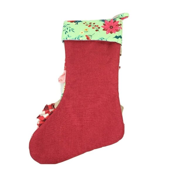 The Pioneer Woman 17" Retro Holiday Floral Christmas Stocking Multicolor - Picture 2 of 5